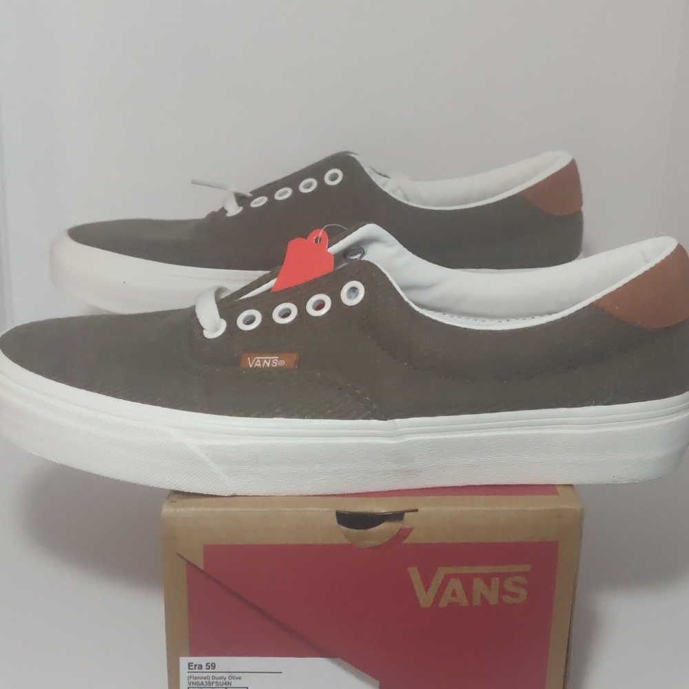 Vans Mens Shoes Size 9 Flannel Dusty Olive